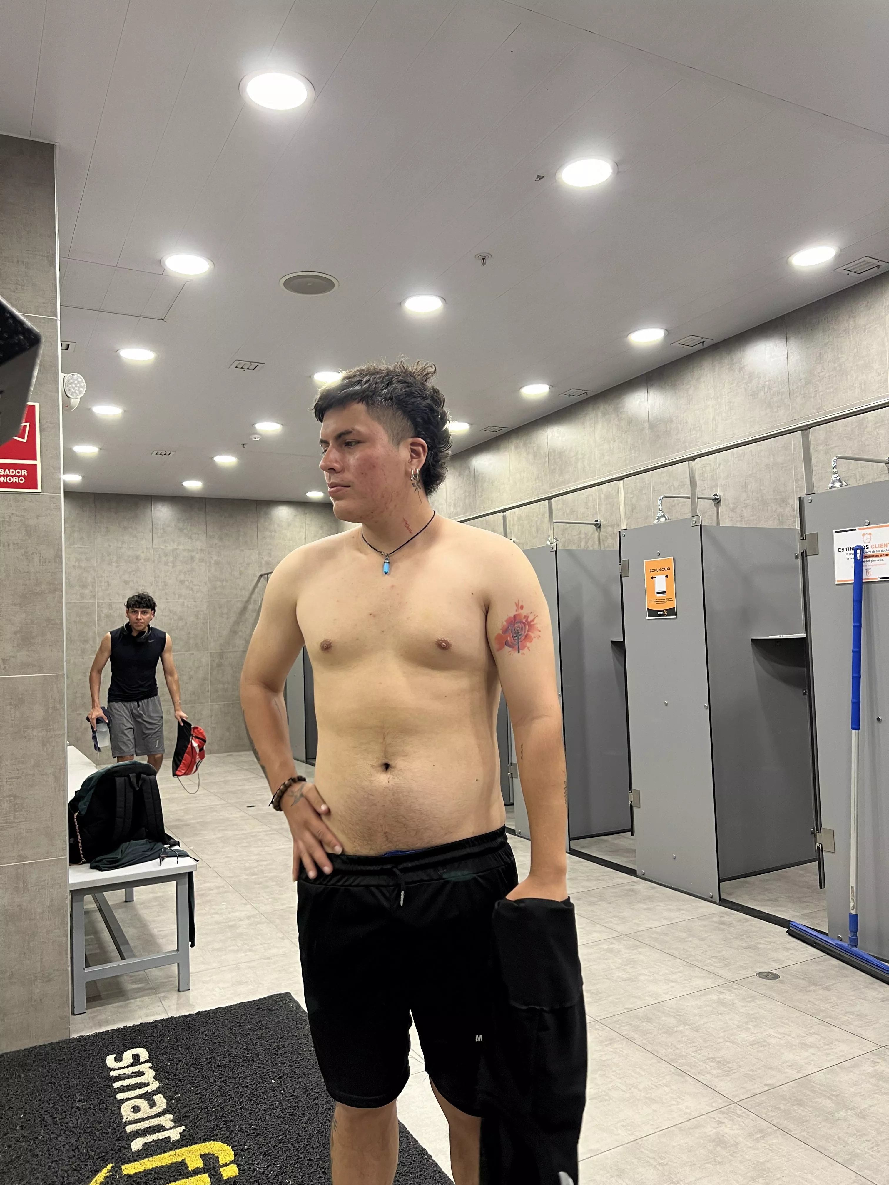 Would anyone be brave enough to wash my back while we shower together in the gym showers? Haha