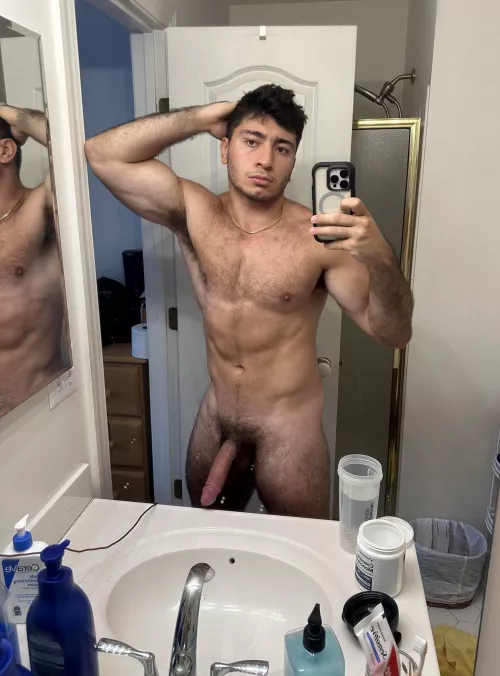 My hair grows out so fast. 25 year old Persian muscle. 