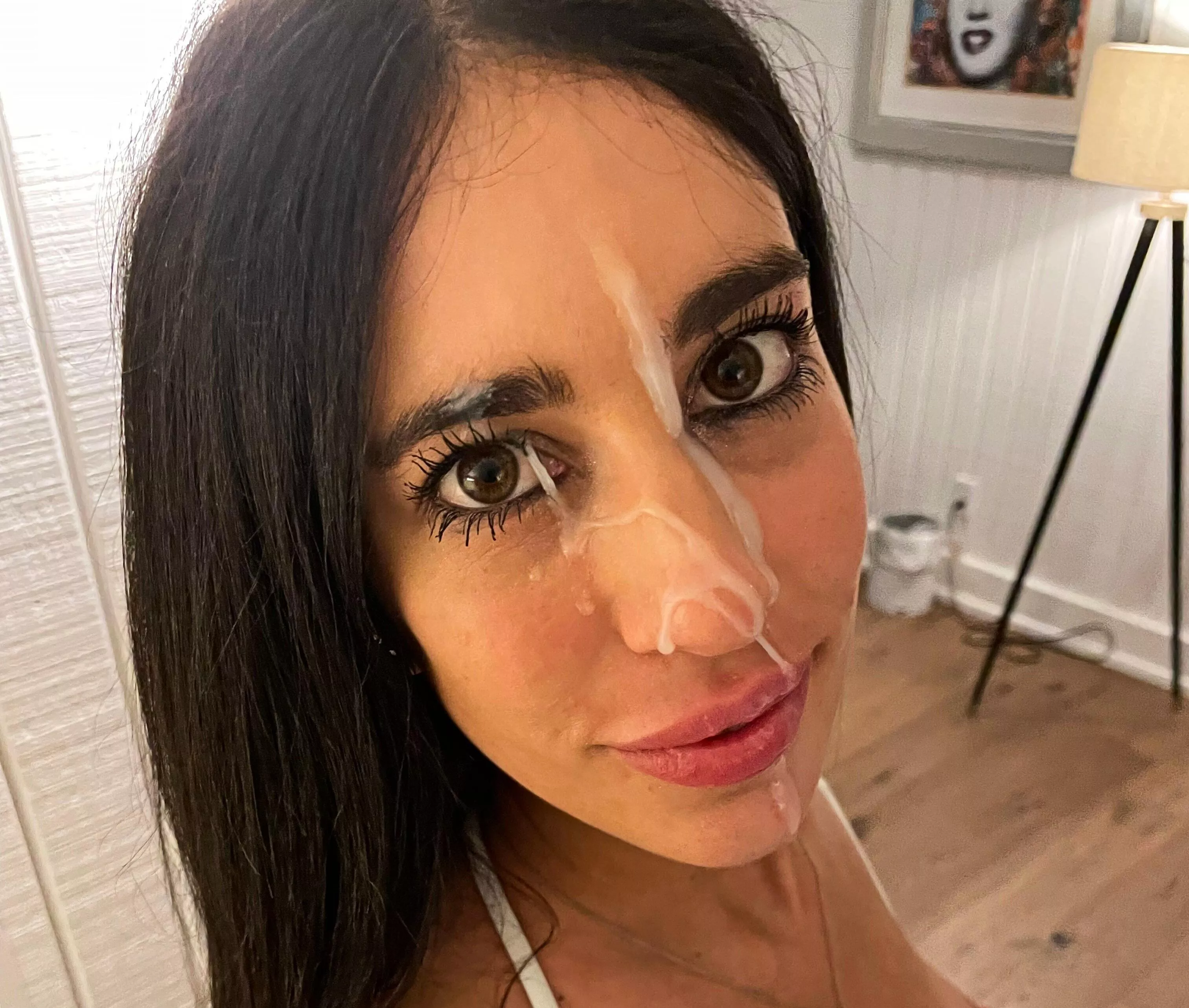 Cute girls get even more cute with cum on the face