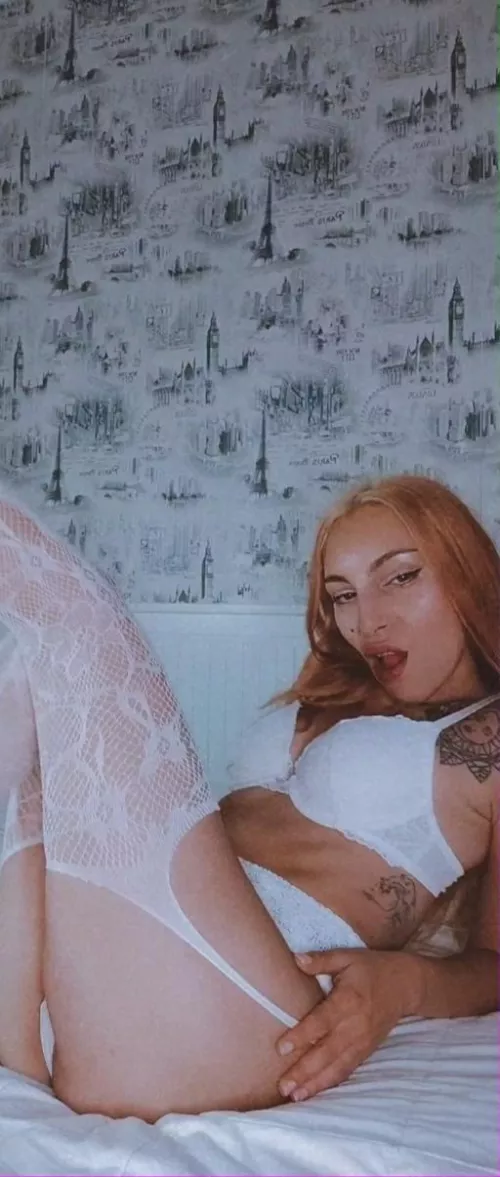 I love to wear white lingerie