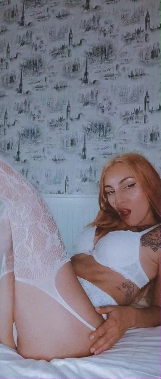 I love to wear white lingerie