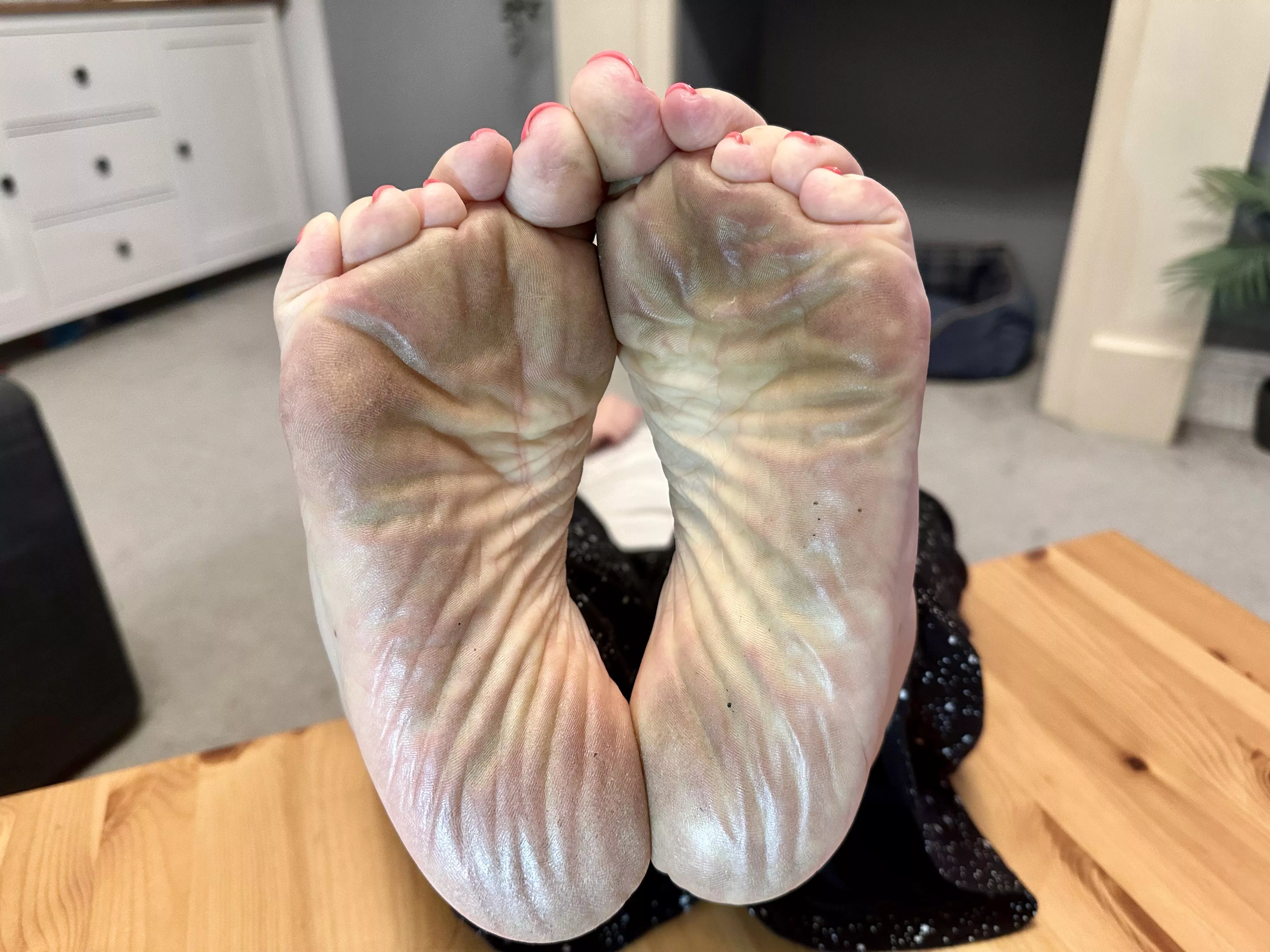 My dirty and meaty, wrinkled soles