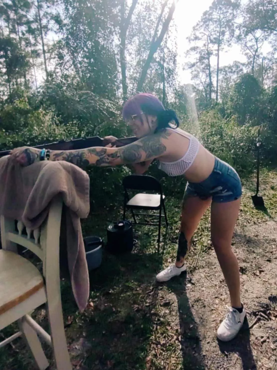 Perfecting my aim 😏 