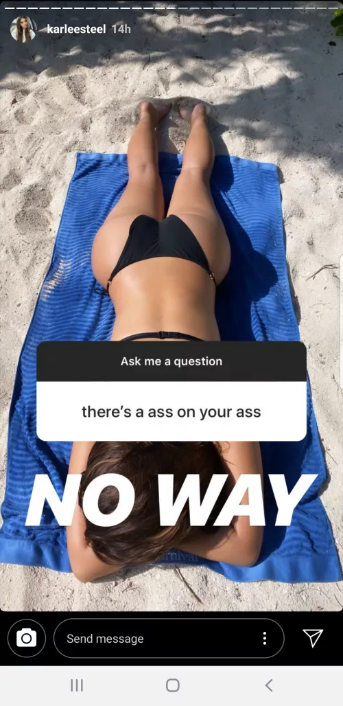 Ass on the beach insta