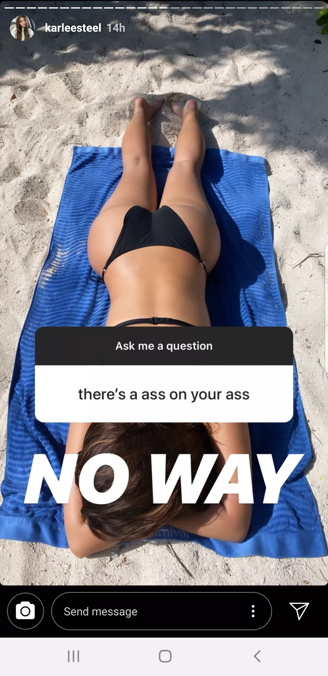 Ass on the beach insta