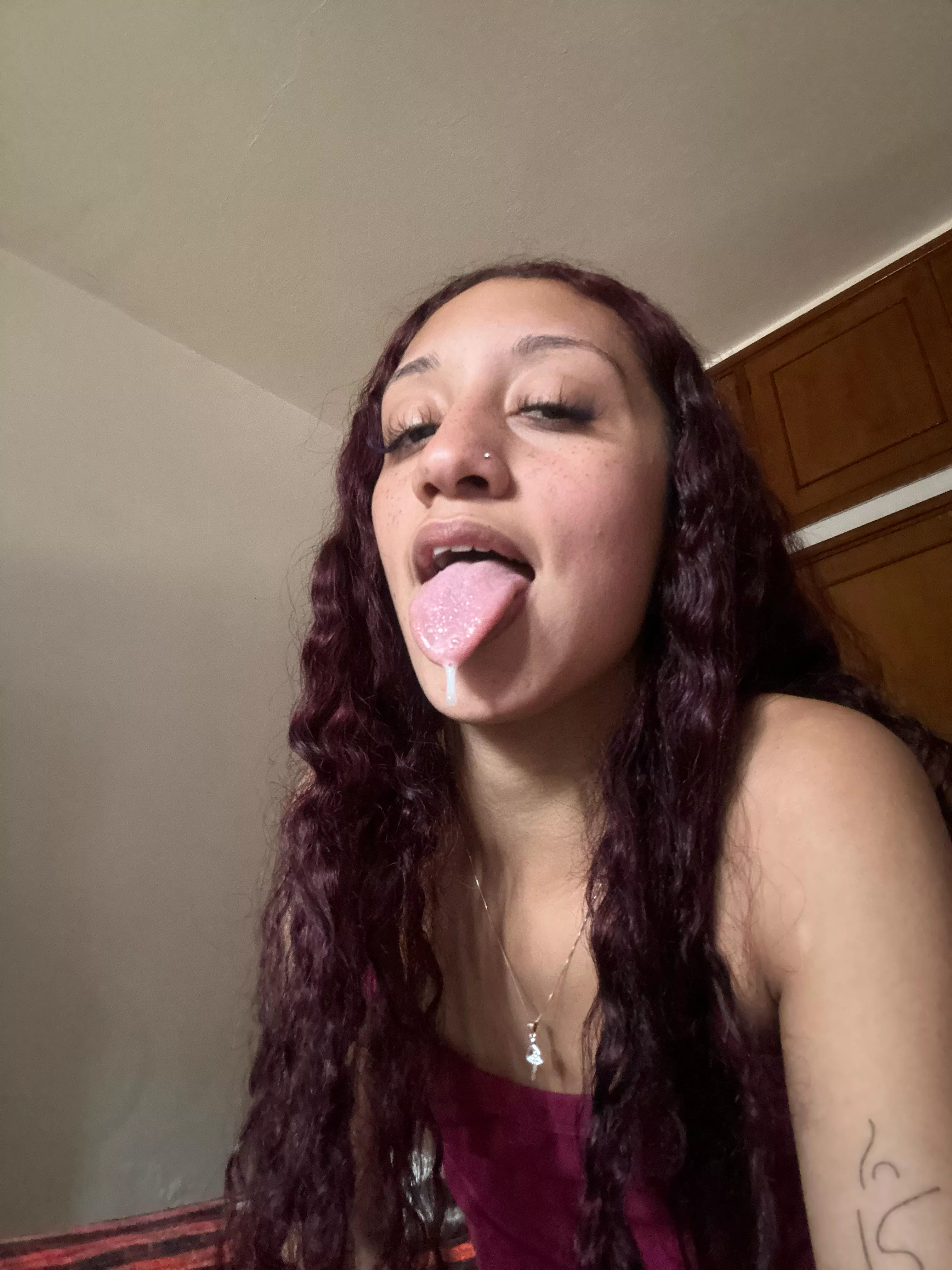 Guess what my saliva fell on