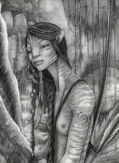 Na'vi girl in the wild (deviantetienne)