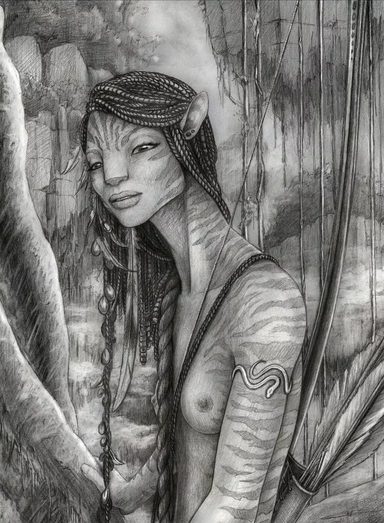 Na'vi girl in the wild (deviantetienne)