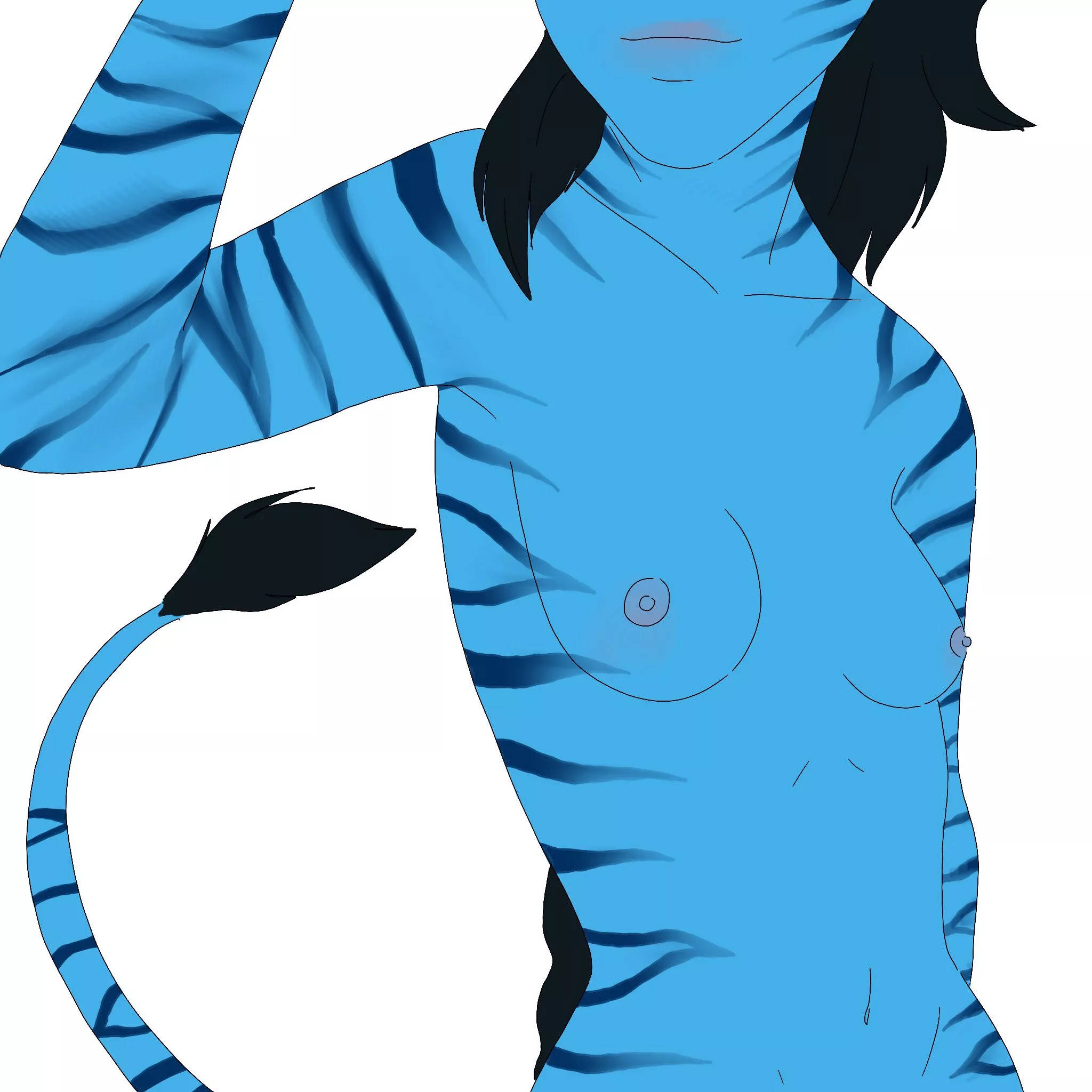 Nude Na'vi girl's breast (Nightmare_Bunn)