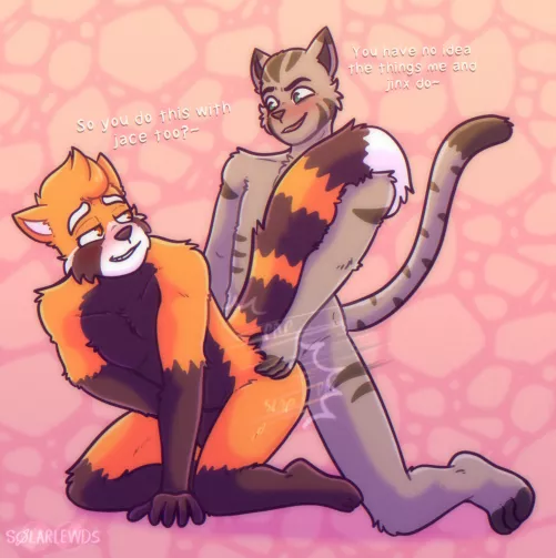 Mars finally getting his turn with dad~ (Art by me)