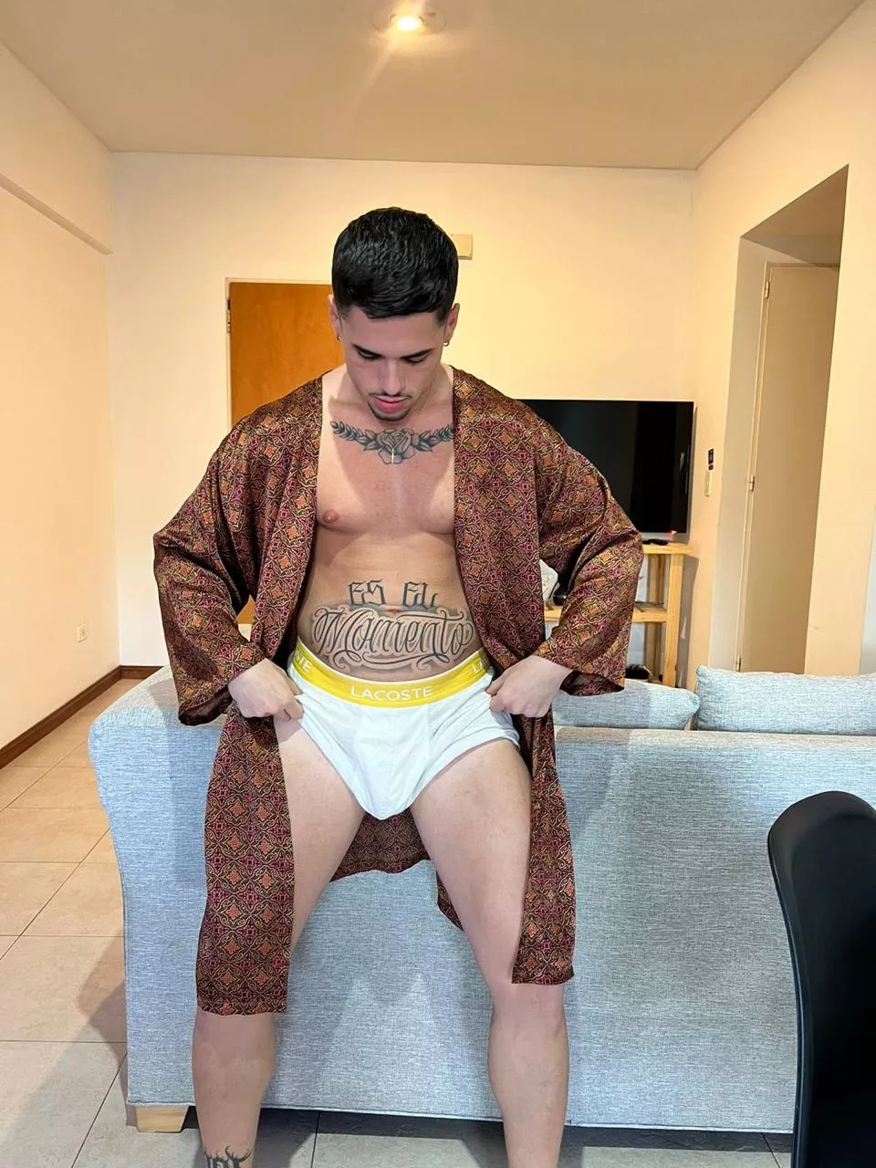 after the guard, I play a little with the uniform.