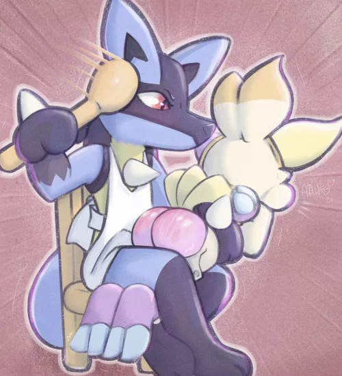 Lucario x Sneasel | (Comm) | [SQWEK]