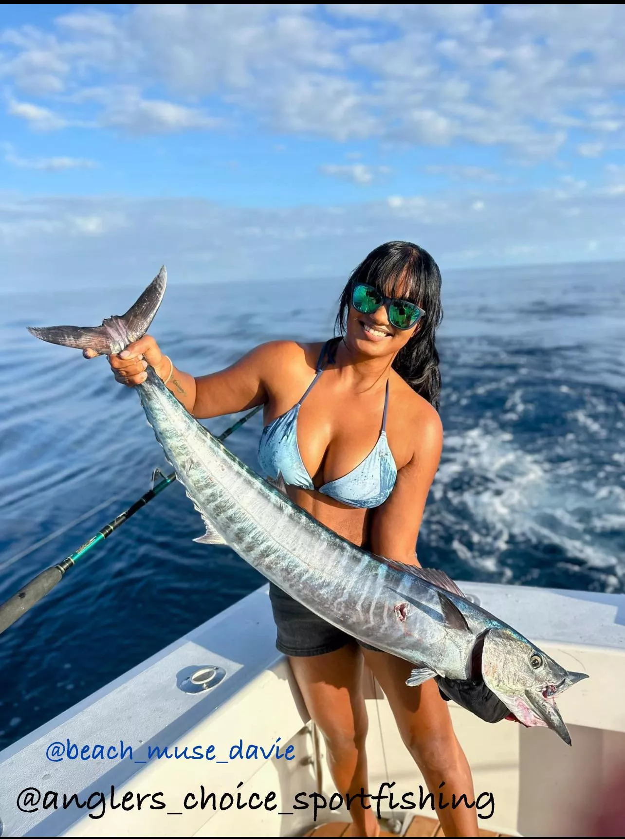 Just a girl, a bikini, and today’s catch