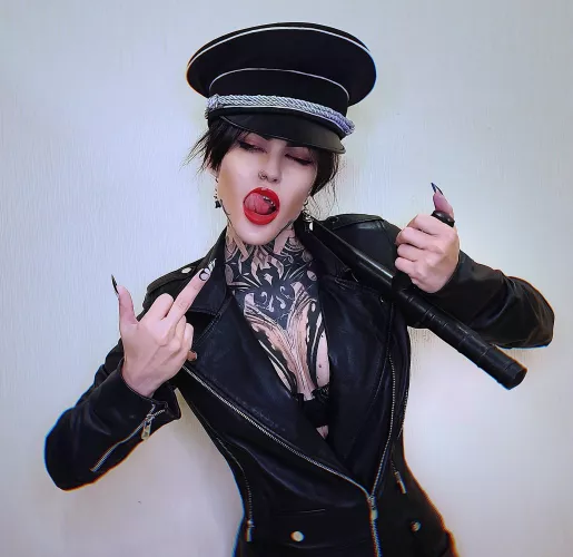 Bratty in my favorite leather jacket