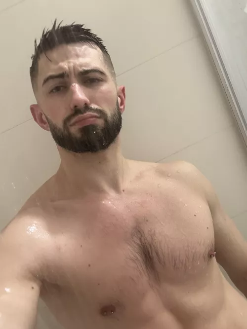 Just finished my shower, feeling fresh and clean. Wish you were here to enjoy this moment with me