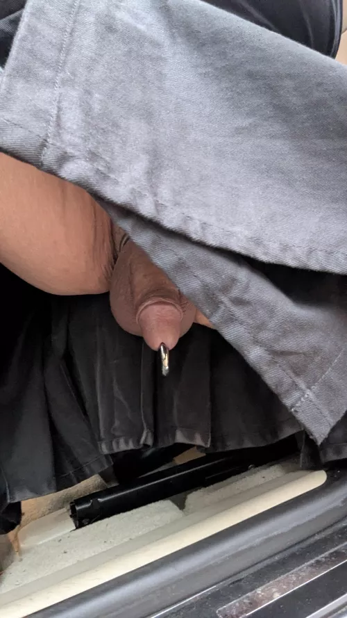 Just hanging out in the car with a kilt on