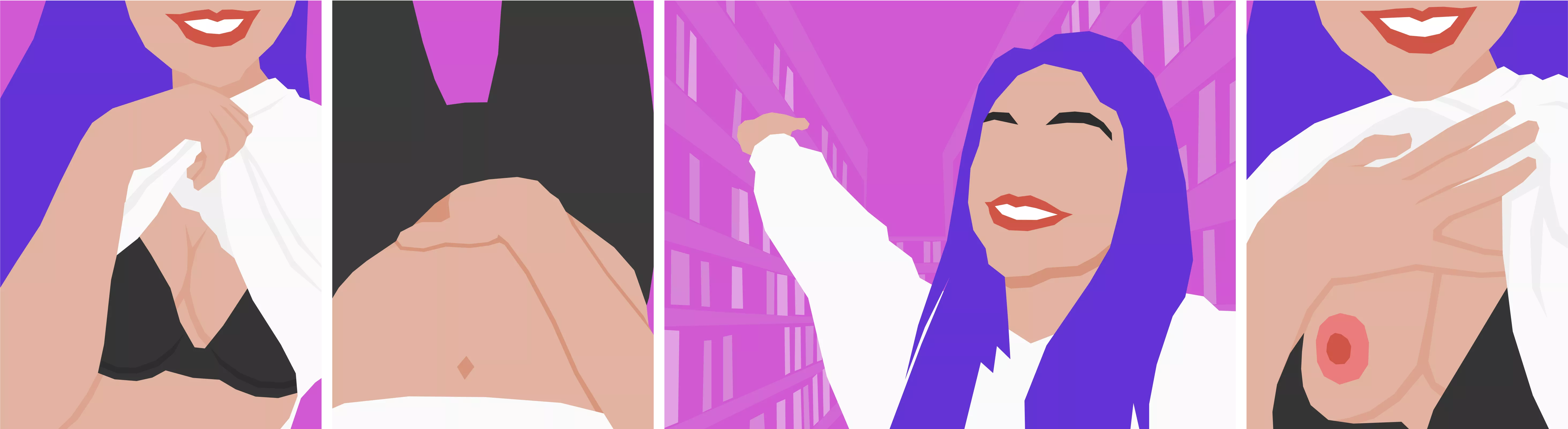 Some artwork from my game “Naughty in the Library”