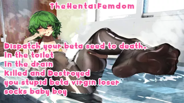 I want you to ruined spurt into toilet, dispatch your watery weak beta spermmies into toilet for me and my socked feet baby!