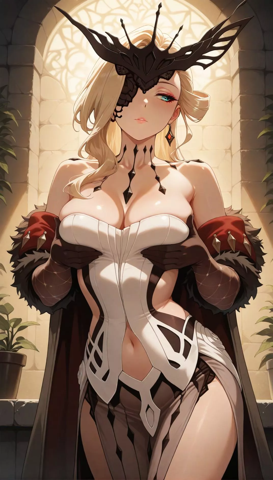 Senorita Signora's heavy burden (Generated on Yodayo AI)