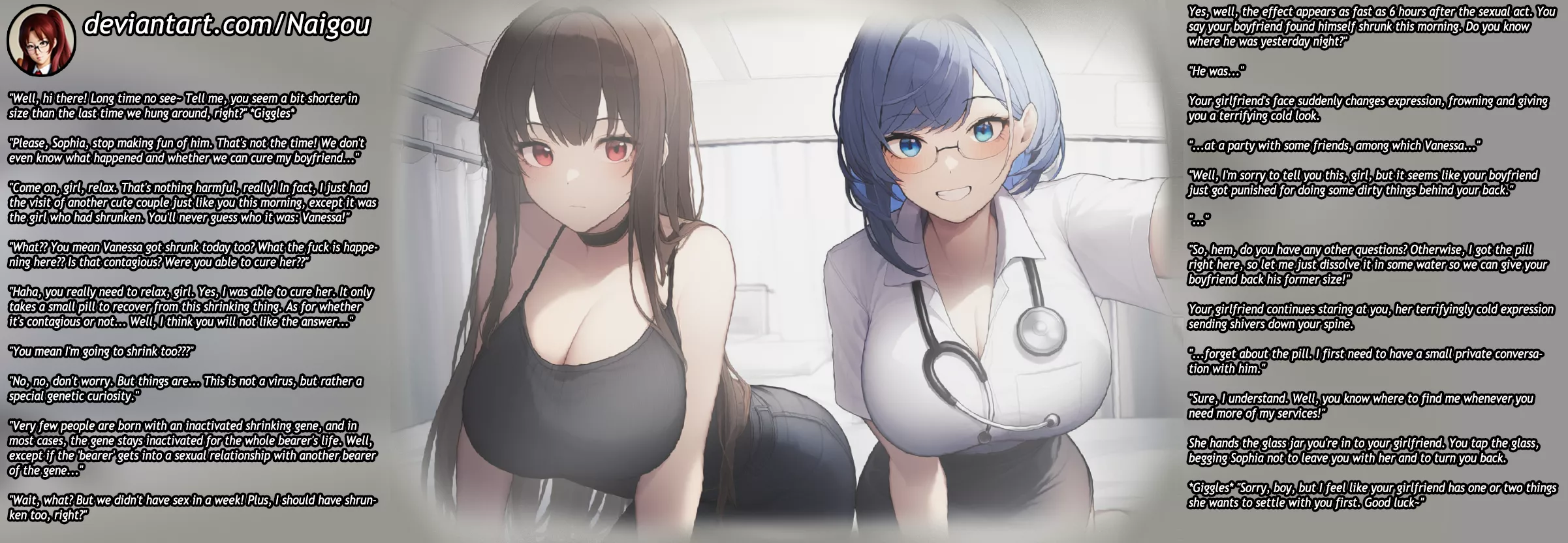 Shrunken by karma Part2 [femdom] [giantess][shrinking][cuckold][revenge] [AI image]