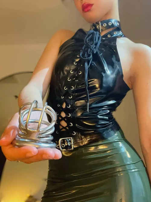 An obedient slave is always locked up, are you an obedient slave?