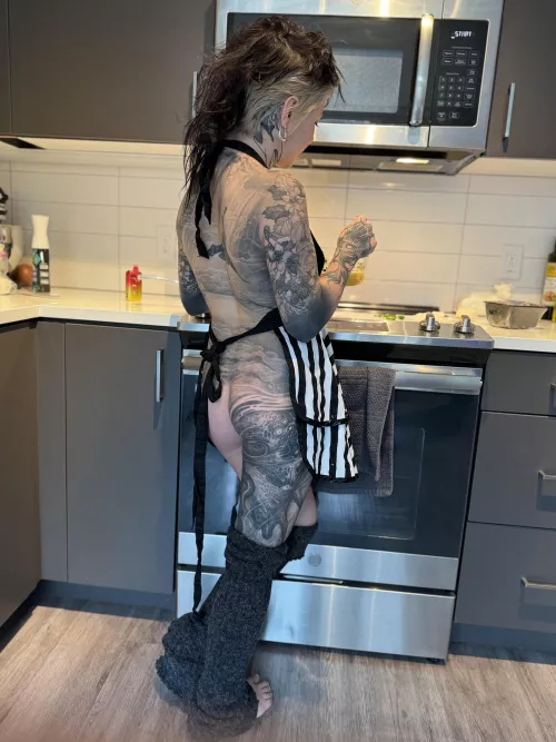 Cooking up something yummy 😋 