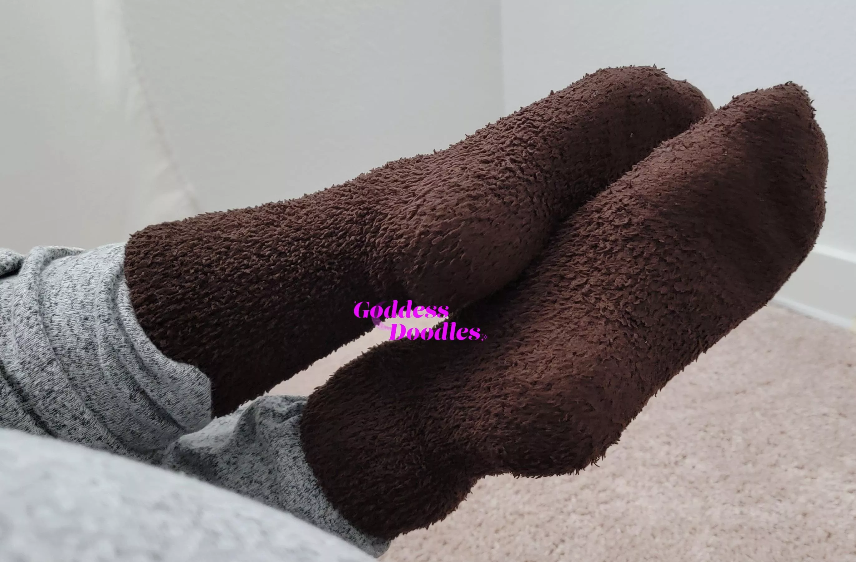 Soooo comfy and warm in these socks and sweats 
