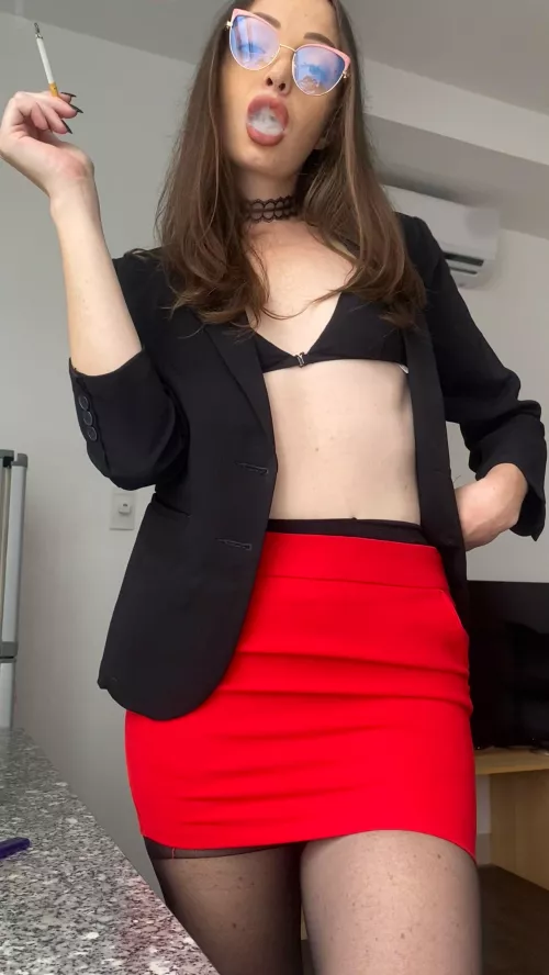 Me smoking a thin cigarette is the perfect combination of warmth and sensuality