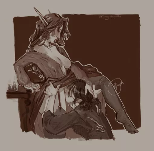 A gentleman’s feast (art by yours truly)