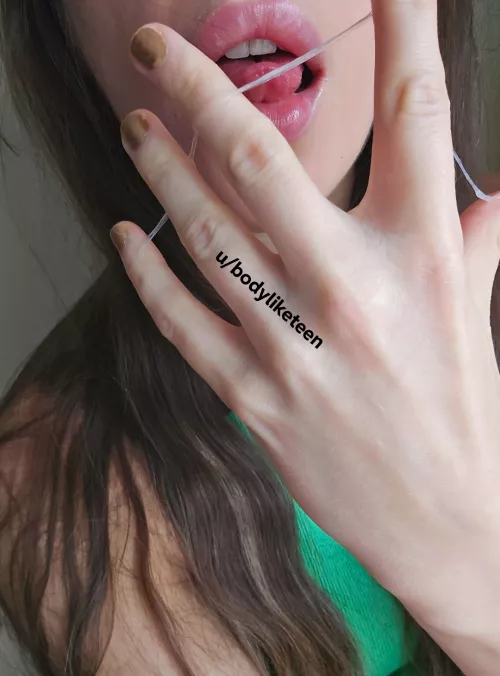 Would you take my sticky grool in your mouth like I did it? :)i was extremely wet today 