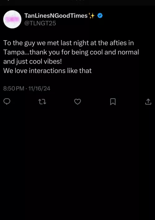 Love meeting fans like that! 