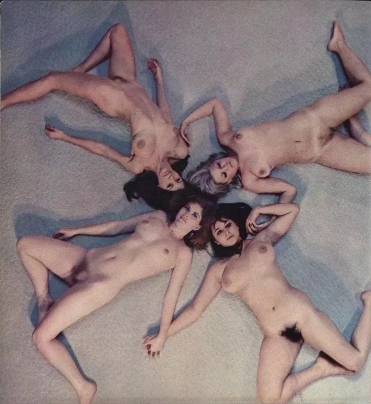 Naked Tryst, no.1 (Oct-Nov 1968) - (l to r: Kathy Williams, [unknown], Christine Thomas, Vincene Wallace)