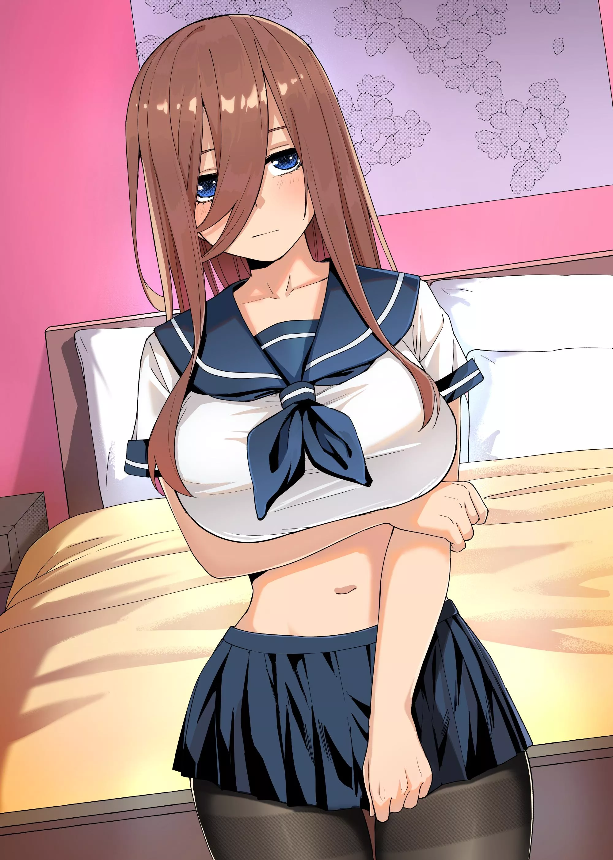 Slutty schoolgirl Miku