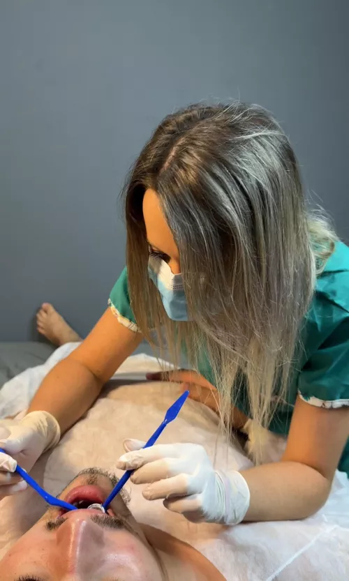 Just open your mouth. I'll take care of the rest. At first you'll feel pain, but then you'll start to feel better and more with what I'm going to do to you Just open your mouth. I'll take care of the rest. At first you'll feel pain, but then you'll start to feel better and more with what I'm going to do to you