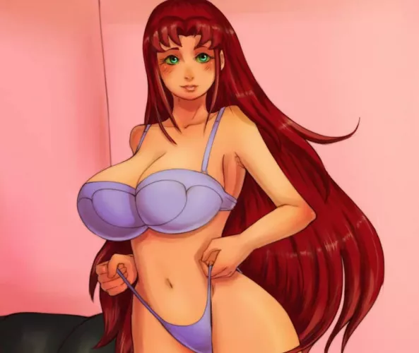 Starfire getting ready to fight (PinkKoffin) Starfire getting ready to fight (PinkKoffin)