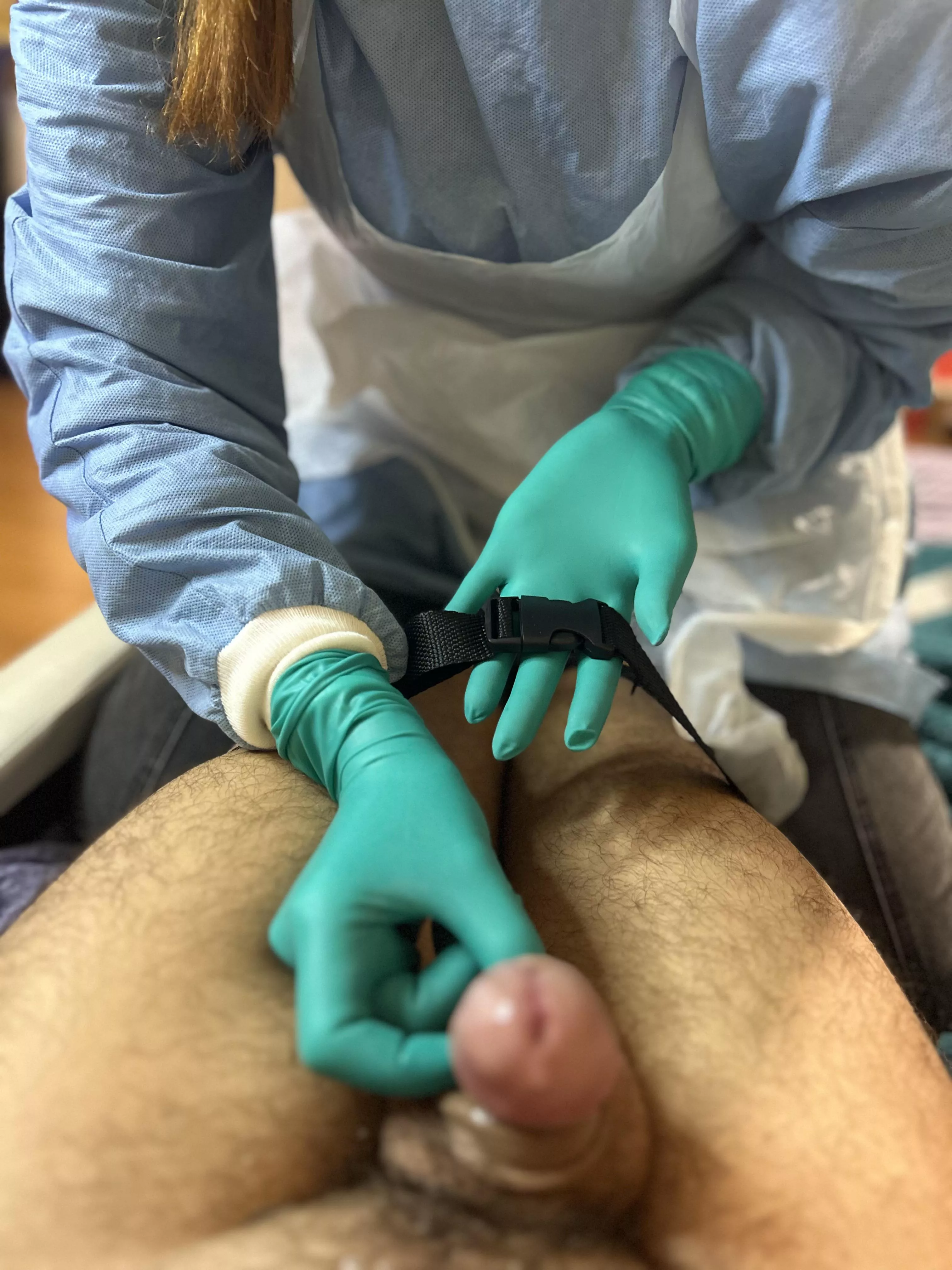 Stay calm... I've tied you up, so you can't do anything. Now I can play with you however I want...