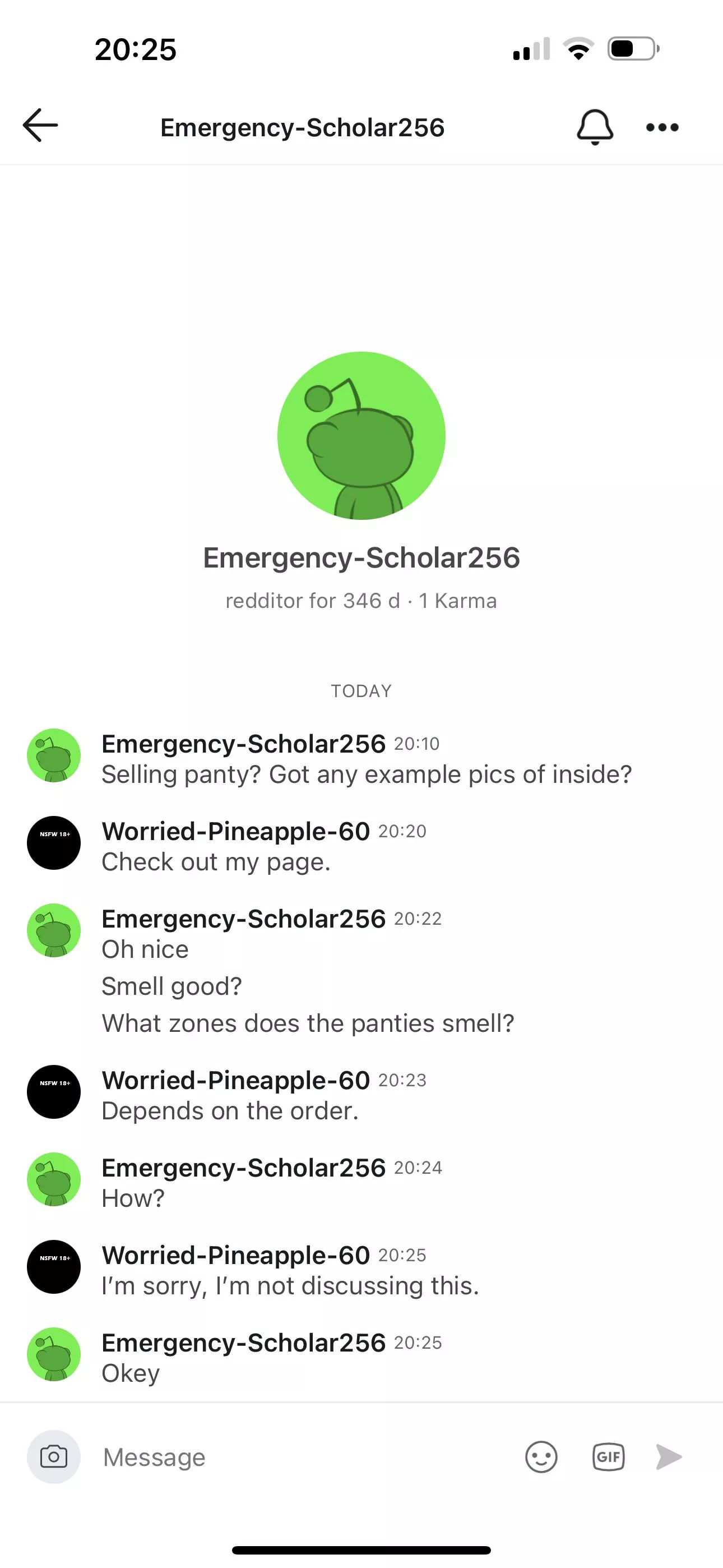 u/emergency-scholar256 - saw a report about this person, they are still trying to collect gusset pics and free explicit details  u/emergency-scholar256 - saw a report about this person, they are still trying to collect gusset pics and free explicit details