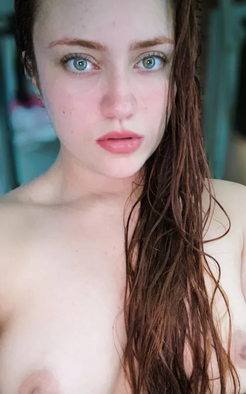 After shower. Just love all natural 