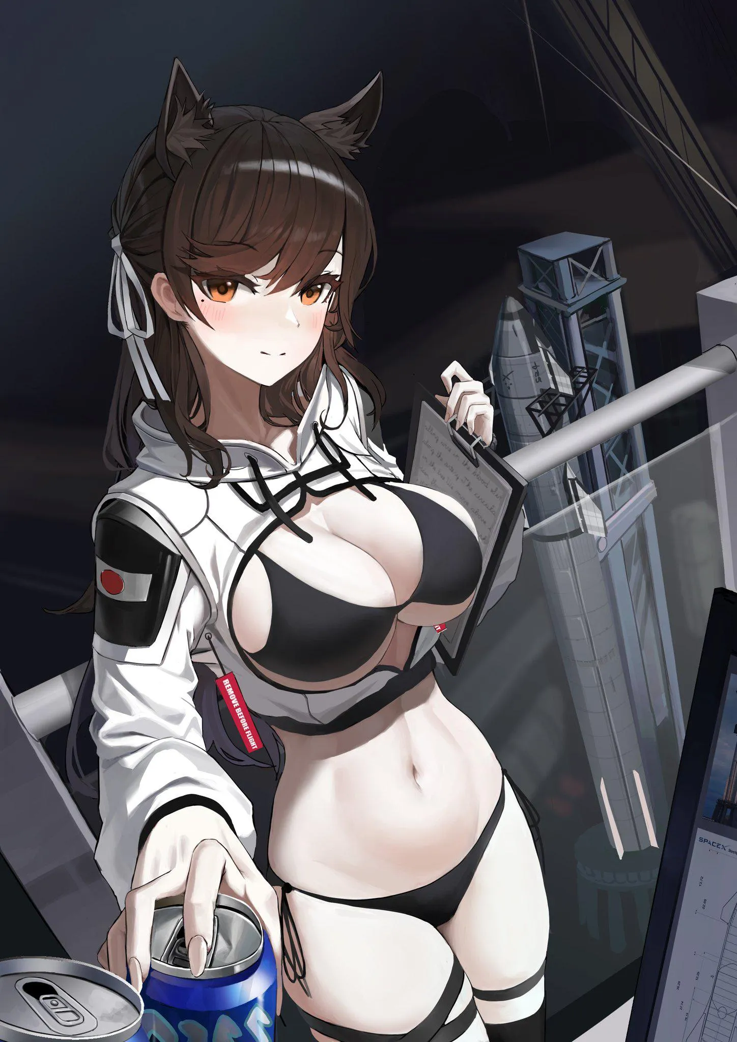 Atago offering a drink