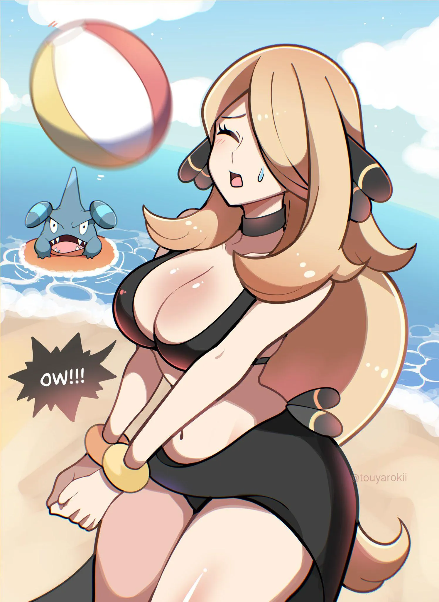 Cynthia's Hot Day At The Beach (Touyarokii)