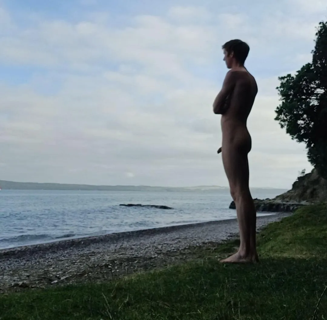 Enjoying an early morning at the beach