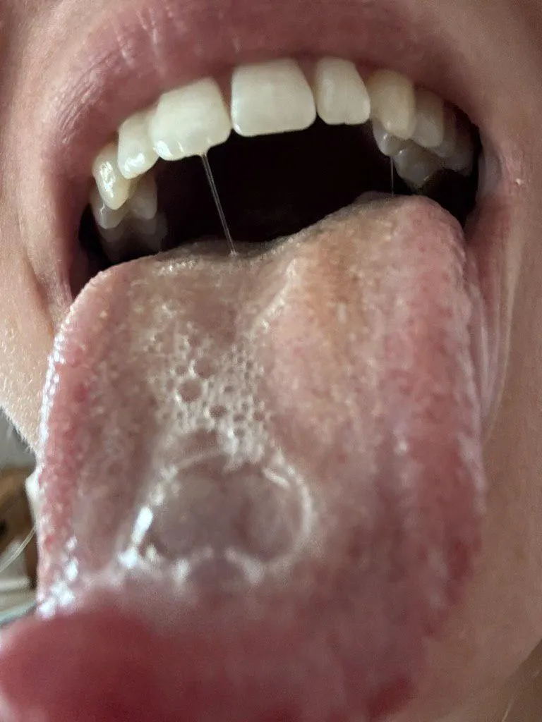 Is my tongue good enough to receive your cum?
