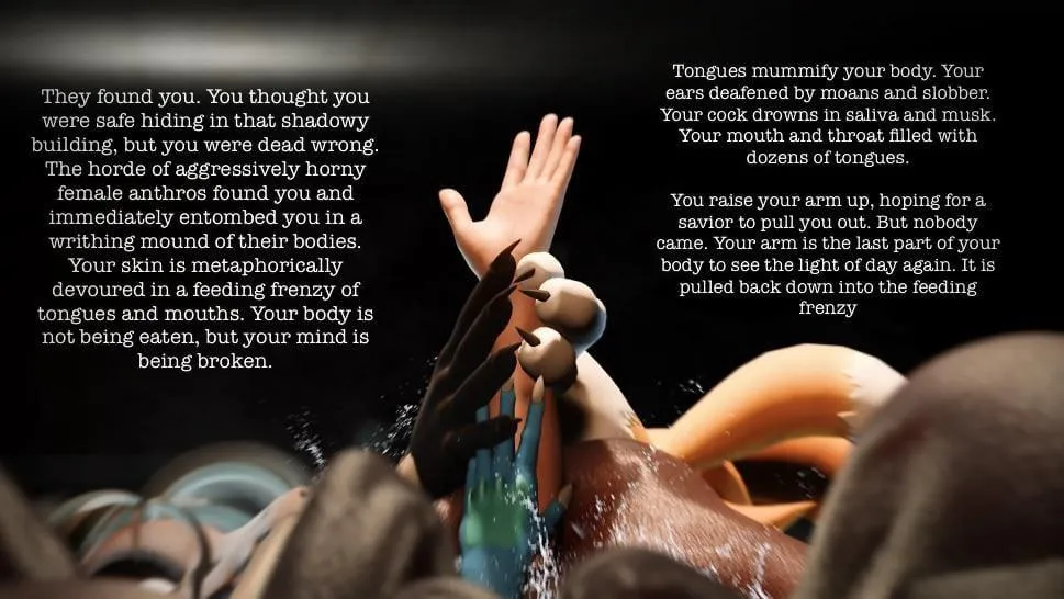 [MxFFFFFFFFFF…] Man is captured by the horny anthro hoard [harem][gangbang][kissing][licking][SCP-1471][sangheili][dragoness][renamon][fdom][hivemind][reaching up][Artist: Mildmeat]