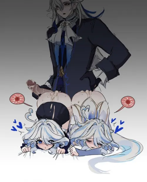 Neuvillete filling Furina and Focalors~ (hijichan)