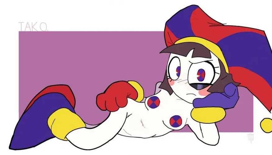 Pomni butt booty naked (Art by u/Taksicle)