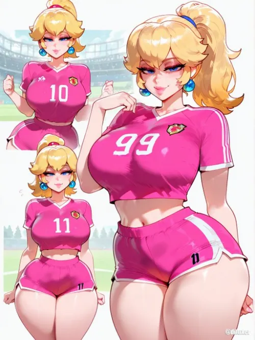 Princess Peach Soccer Outfit