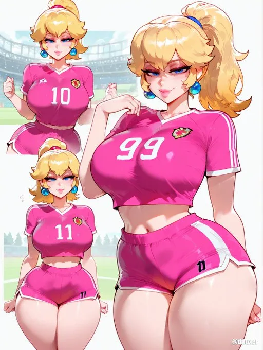Princess Peach Soccer Outfit
