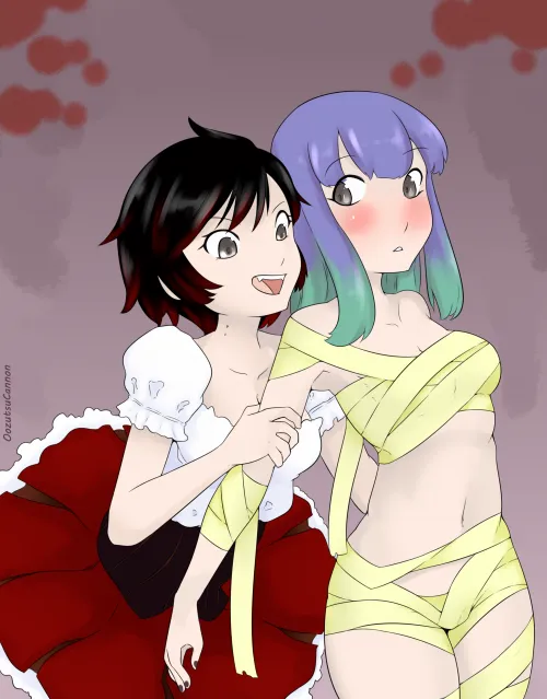 Ruby and Bléu (oc) porn until I run out [Day 11] (Oozutsucannon)