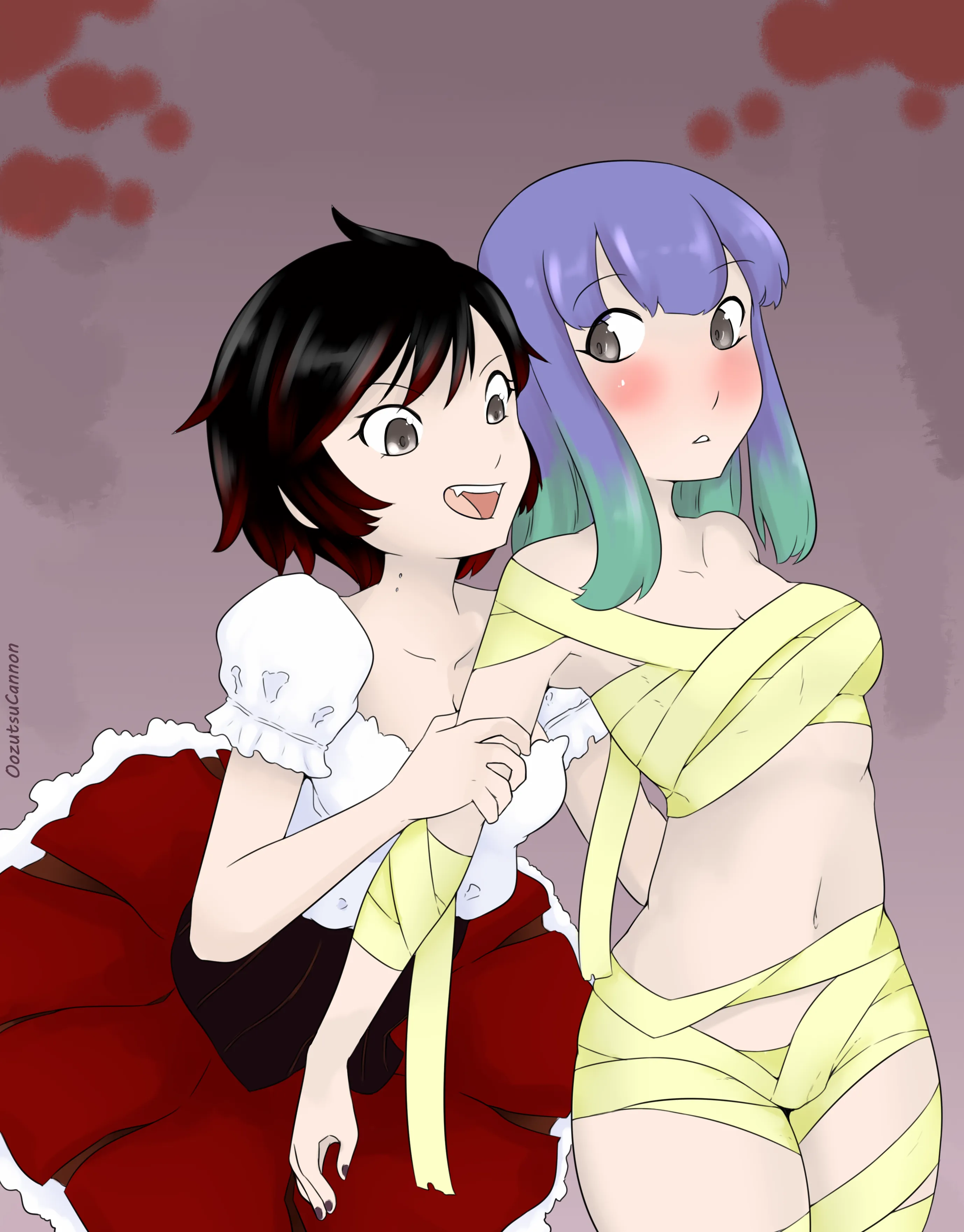 Ruby and Bléu (oc) porn until I run out [Day 11] (Oozutsucannon)