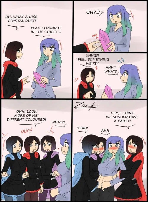 Ruby and Bléu (oc) porn until I run out [Day 7] (zronku) (comic part 1)